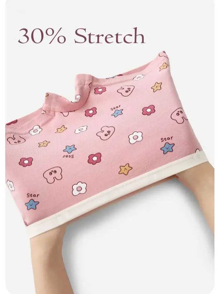 Cotton Panties Girls Briefs Children Boxer Pink Cute Cartoon Kids Underwear Panty Antibacterial Breathable Underpants Y240821