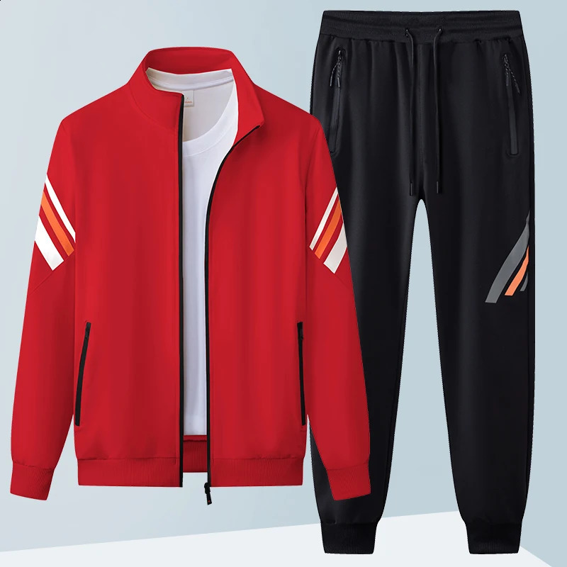 Autumn and winter sports suit zipper sweater running fitness long sleeve lapel mens two open leisure fishing bike 240821