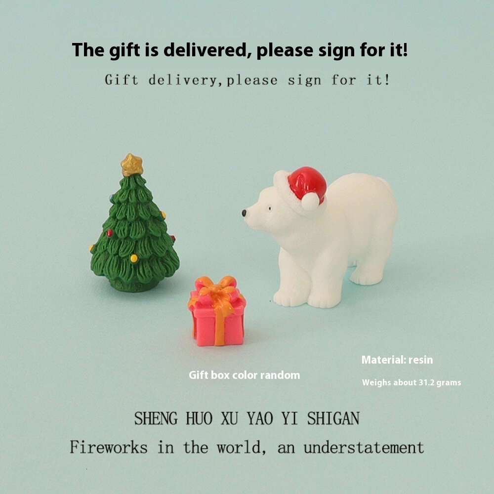 DIY Miniature Cartoon Bear Christmas Tree - Unique Decorative Accessory for Kids' Rooms