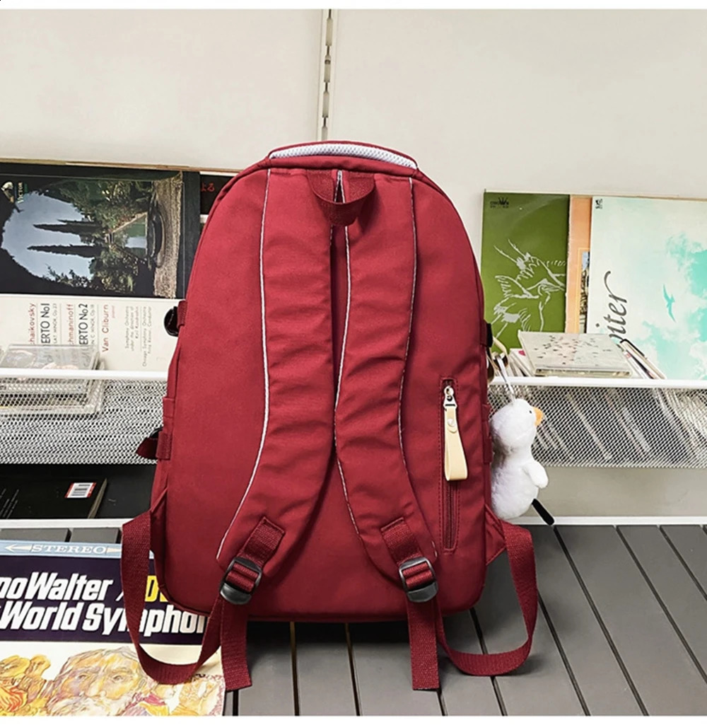 Fashion Big Student School Backpack Rucksack School Bag High Capacity Women Backpack Female Leisure Travel Mochila 240820
