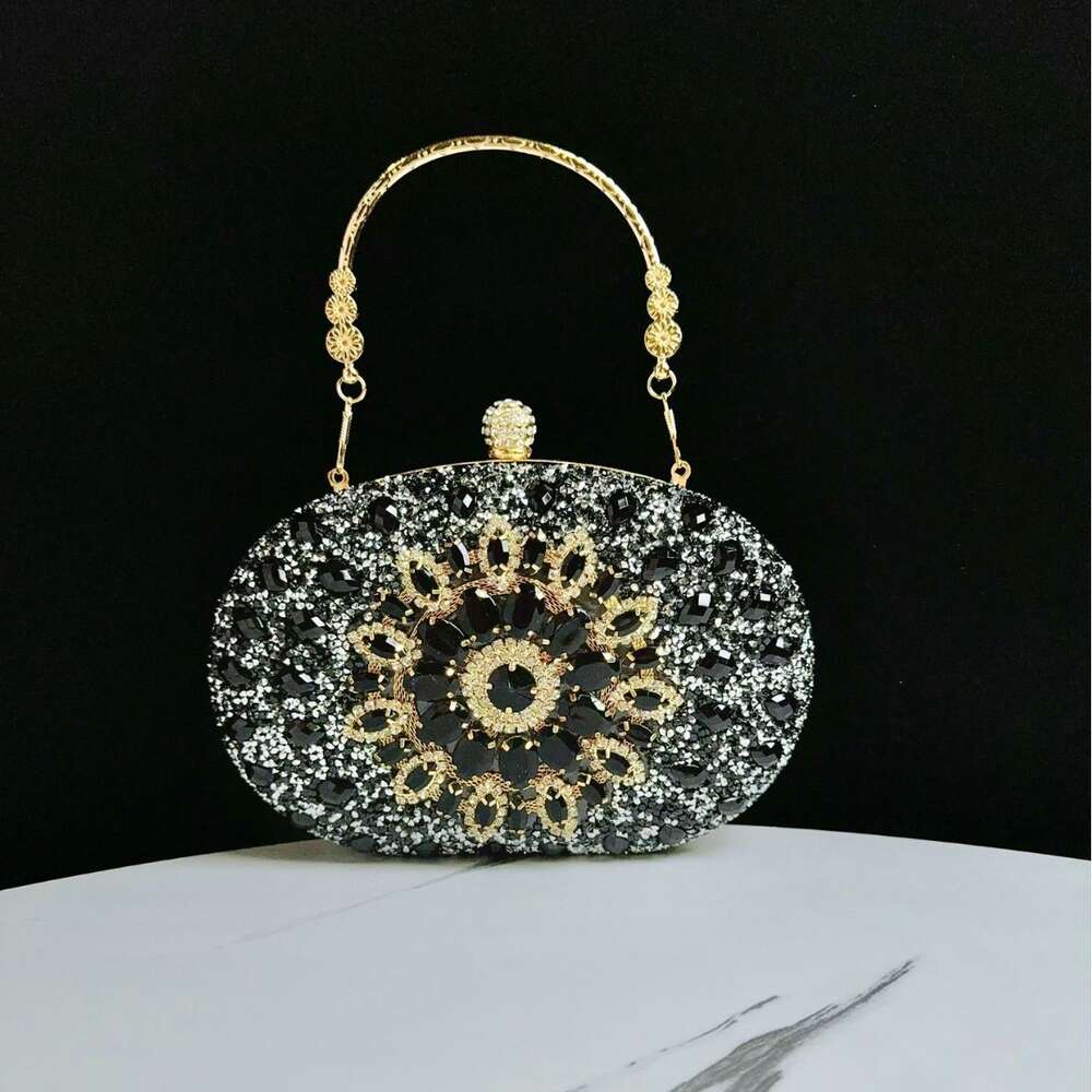 2025S Fashion Designer New Water Suower Full Dia Goose Egg Small Handheld Diagonal Cross Women S Dress Qipao Banquet Bag