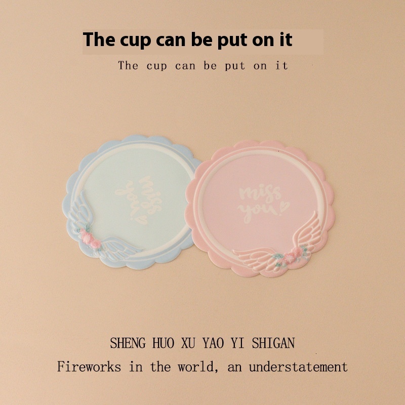Cute flower deer PVC car ornament storage multifunctional coaster DIY creative decoration anti slip mat