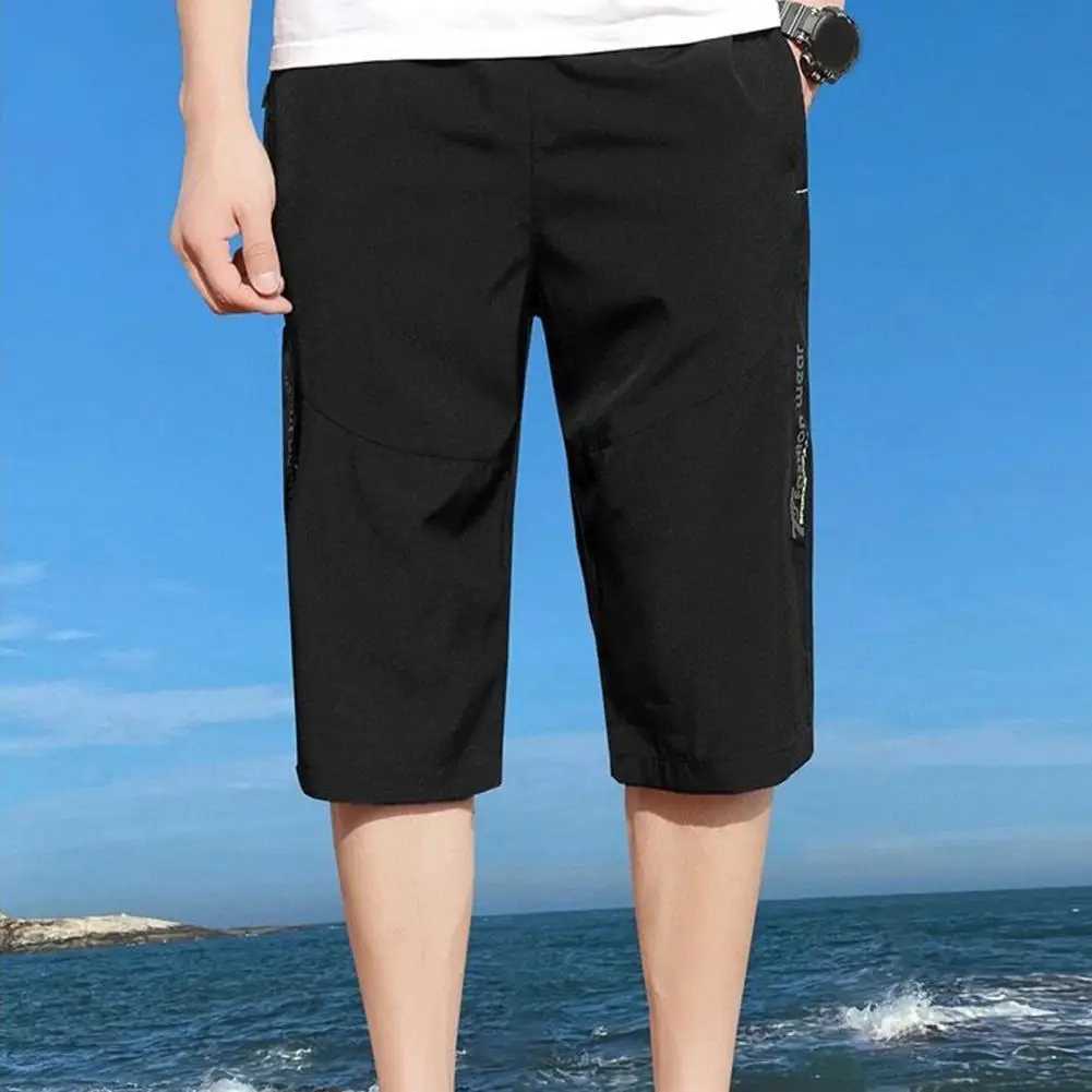 Ice silk mens cut pants with elastic waist loose zipper pocket solid color straight loose casual pants long pantsW240725