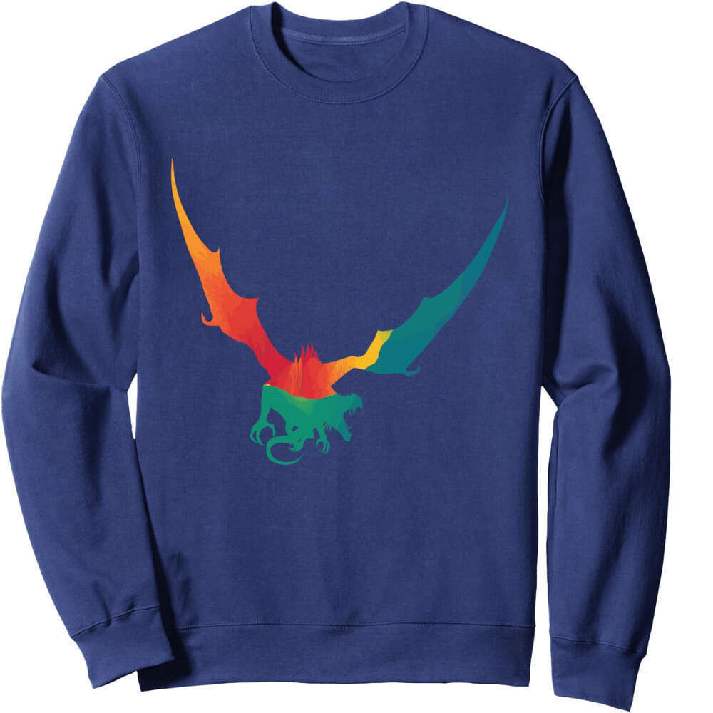 Long Sleeve Shirts for Men sweatshirt Mythological Flying Dragon Avian Reptile Funny Gift Sweatshirt T shirt Tee Streetwear Casual tops clothes