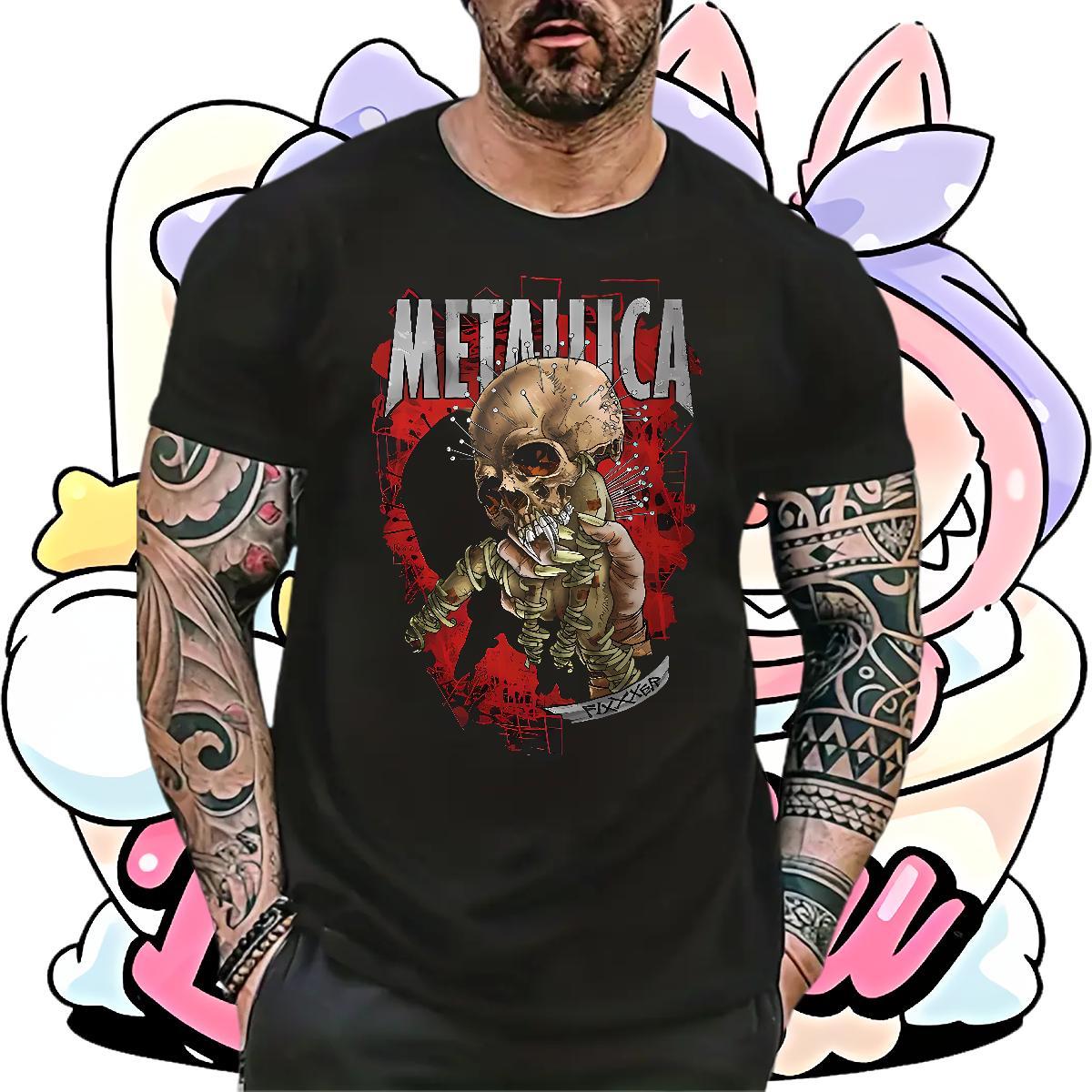 Fashion New Tshirts 100% Cotton 230g Daily Outfit scary Breathable Crew Neck T-Shirts for Men Loose DIY Printed Top Tees