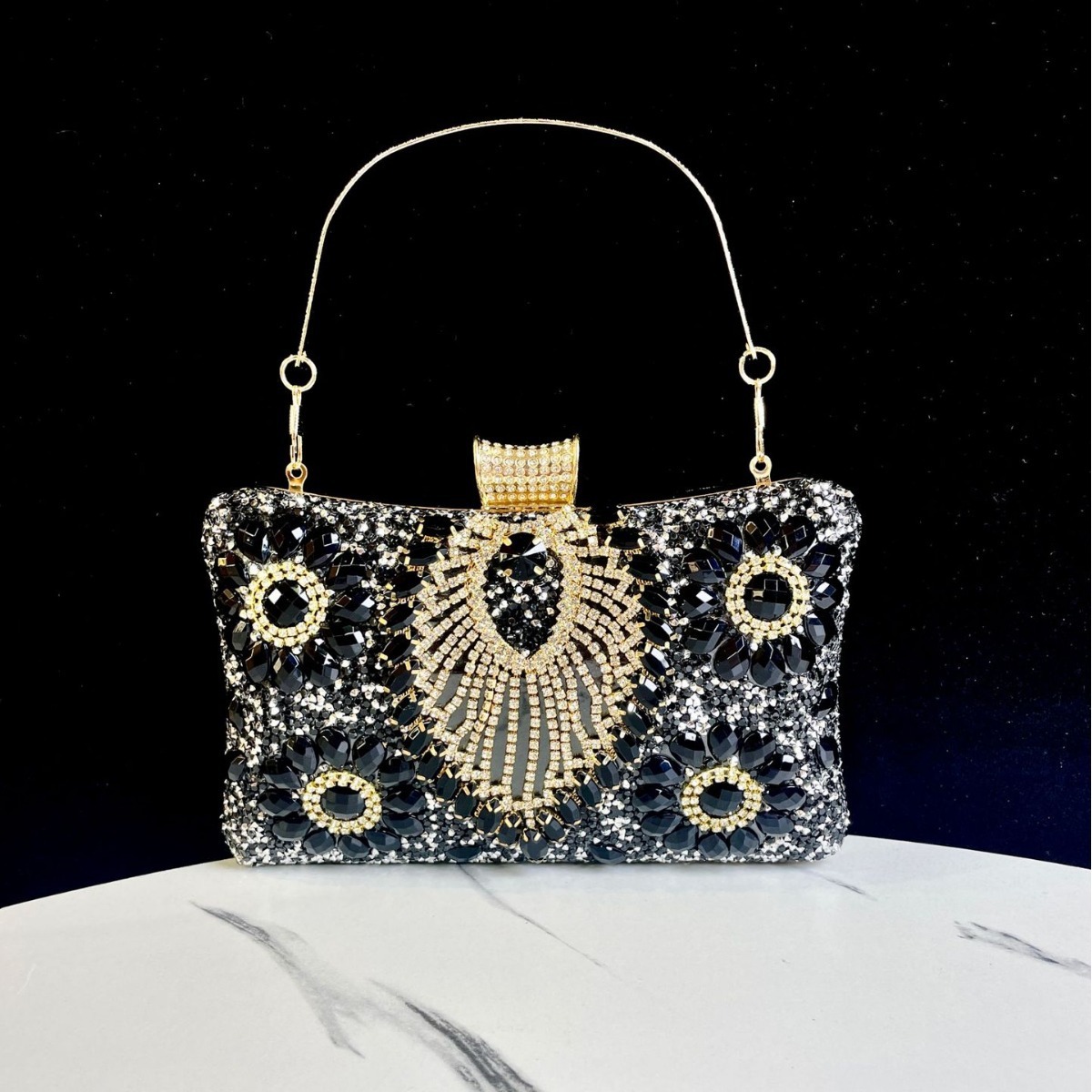 2025 Fashion Designer Mini Handbag New Social Celebrity Banquet Jewelry Bag Handbag Casual Shining Wallet Storage Bag