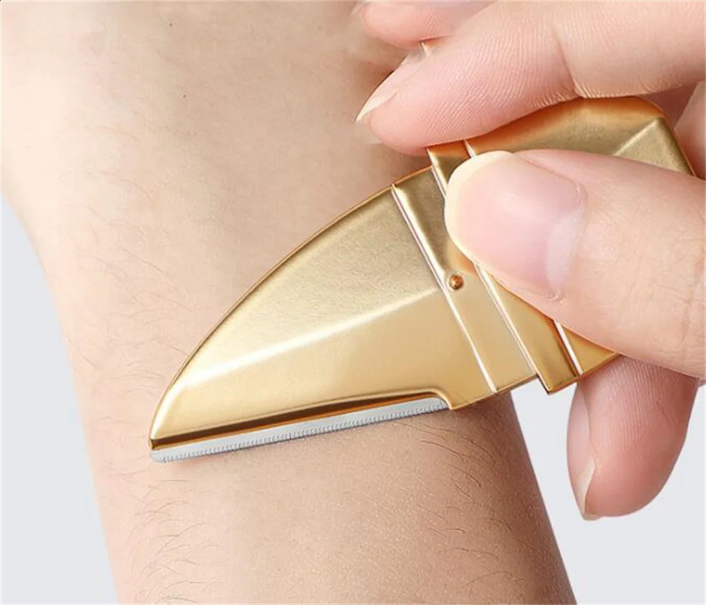 5 piecesbatch of female eyebrow razors multipurpose exfoliating tools and shaping devices made gold silver 240801