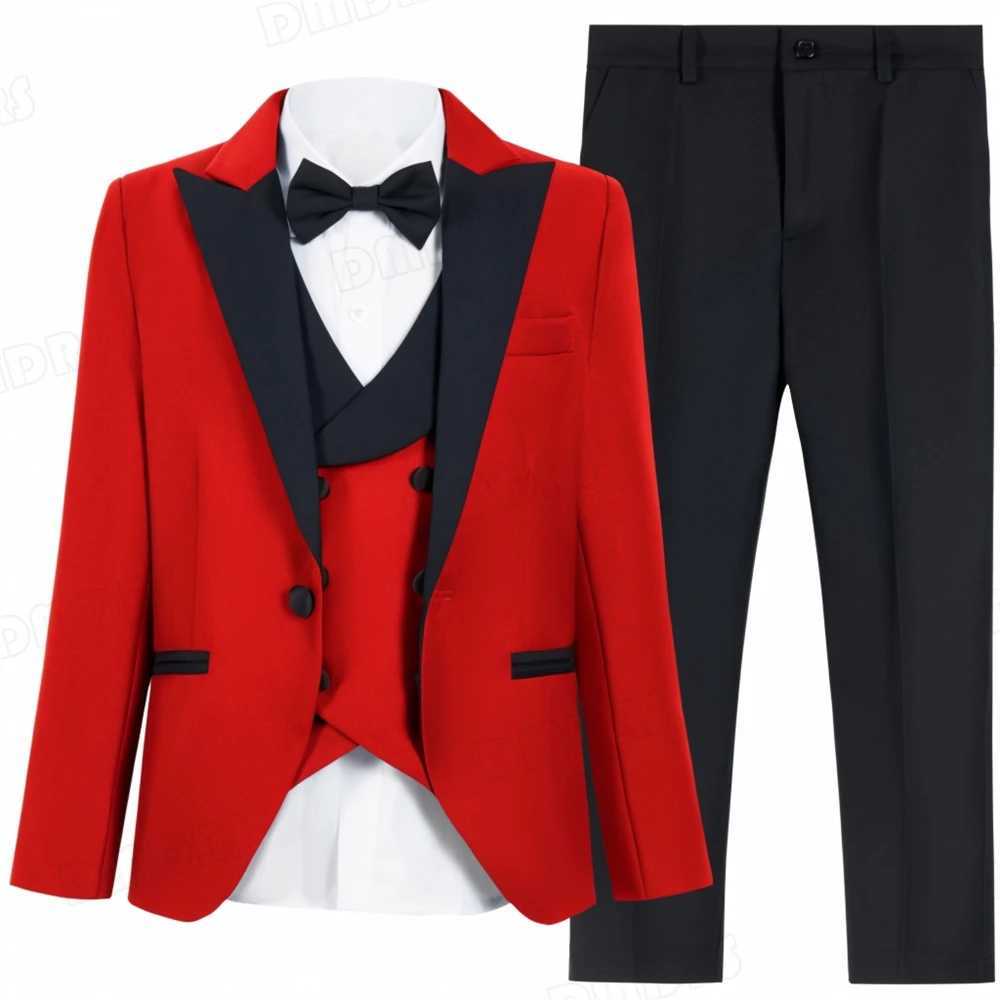 Suits Boys Formal Suits Slim Fit Boys Suit Set Dresswear Ring Bearer Outfit Kids Wedding Dress Clothes