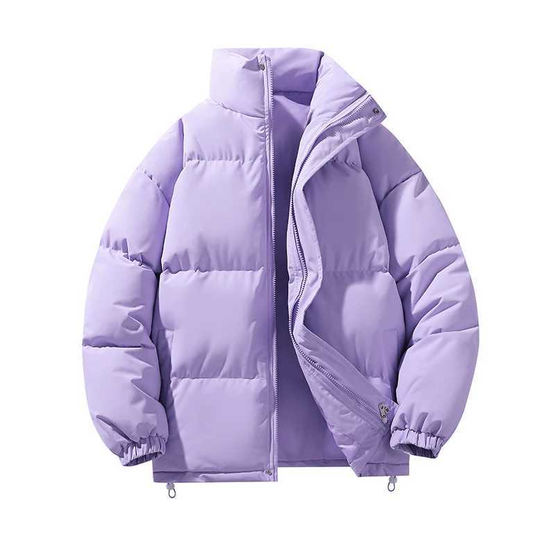 Puffer jacket Unisex Autumn Winter Warm Parka Jacket Men Women Yellow Purple Pink Fleece Casual Parkas Outerwear Mens Coats Clothes 12 Colors M240821