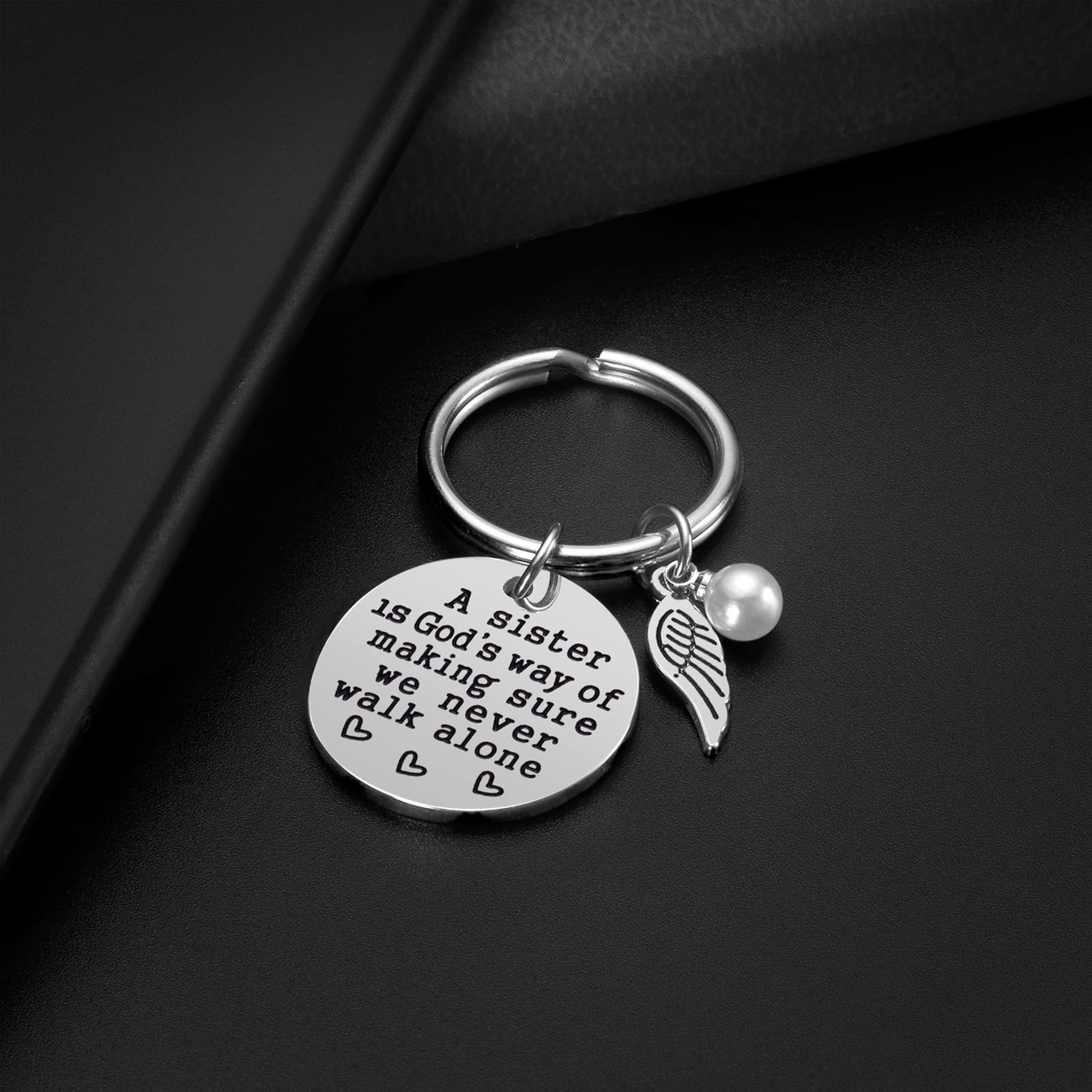 Stainless steel key chain for best friend sisters and best friend birthday friendship gift accessories