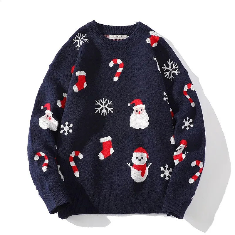 Mens Winter Sweater Christmas Knit Sweater For Men Fashion Mens Winter Pajamas Pullover Knitted Top Autumn 240821