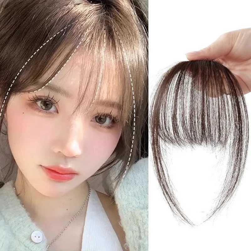 Fake Air Bangs hair clip style extension synthetic hair fake edge natural fake hair female clip style bangs hair styling tool W240817