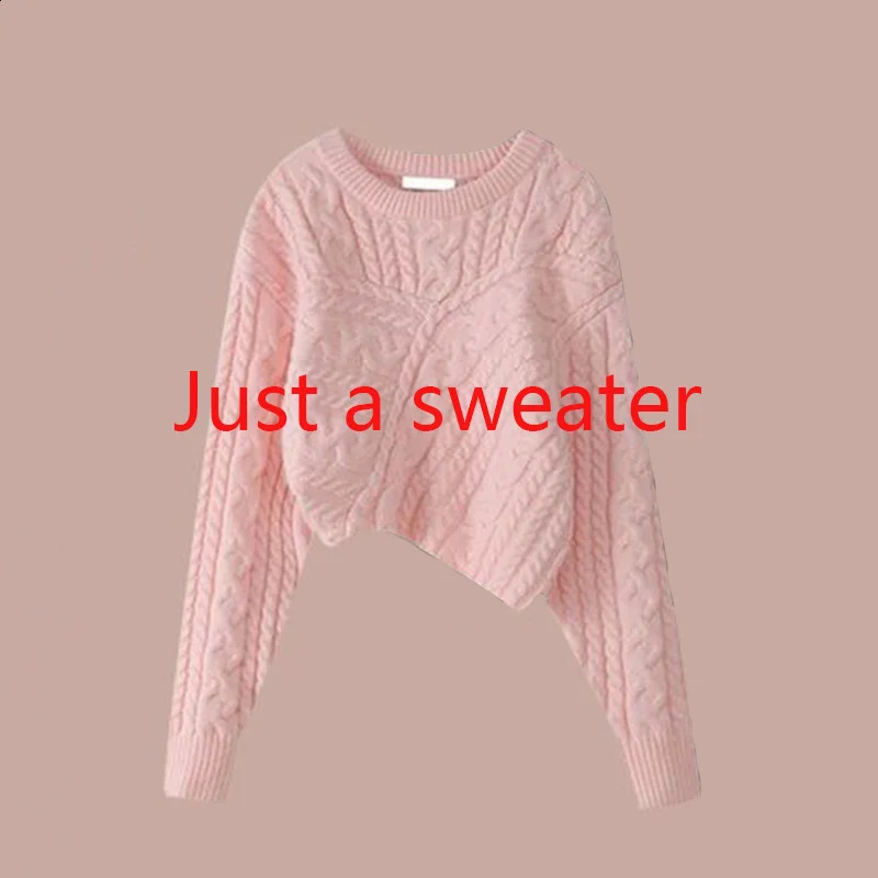 Autumn and Winter Set Womens Korean Knitted Sweater Womens Underlay Casual Pants Three Piece Set Winter Clothes Women 240820