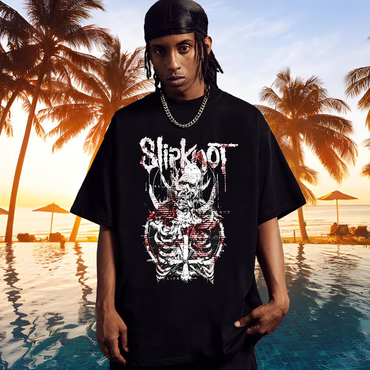 Designer Fashion Men Tops Tees 230g Cotton Sports Casual scary Short Sleeve O-Neck Man T Shirts Loose Fit Custom Printing Tshirts