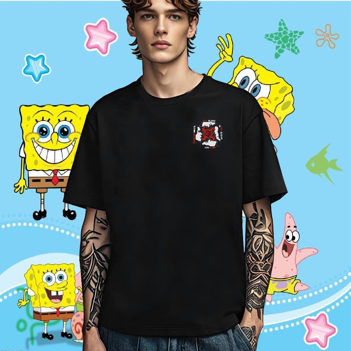 Designer Fashion scary Couples T Shirts 230g Cotton Mens T Shirts Oversized Casual Breathable Crew Neck Free Shipping Polos