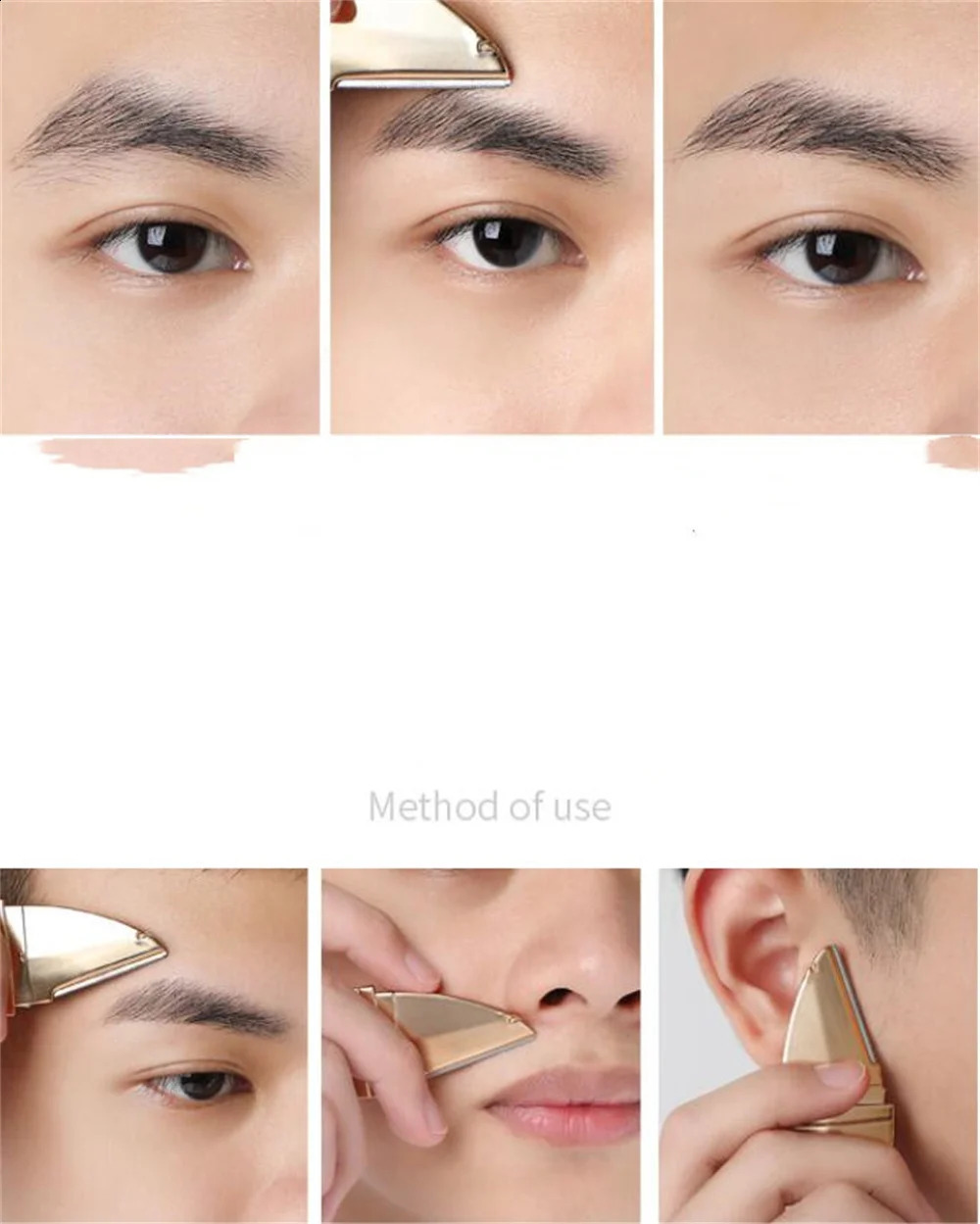 5 piecesbatch of female eyebrow razors multipurpose exfoliating tools and shaping devices made gold silver 240801