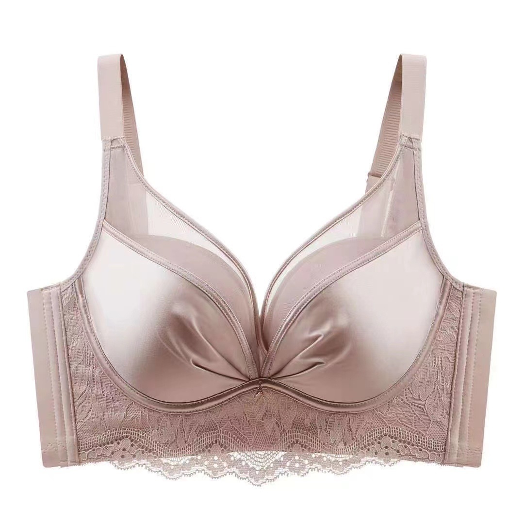 Small chest, big gathering adjustment type, gathered and paired breasts, anti sagging underwear, female sexy lace bra 2024 new item dongdumaoyi