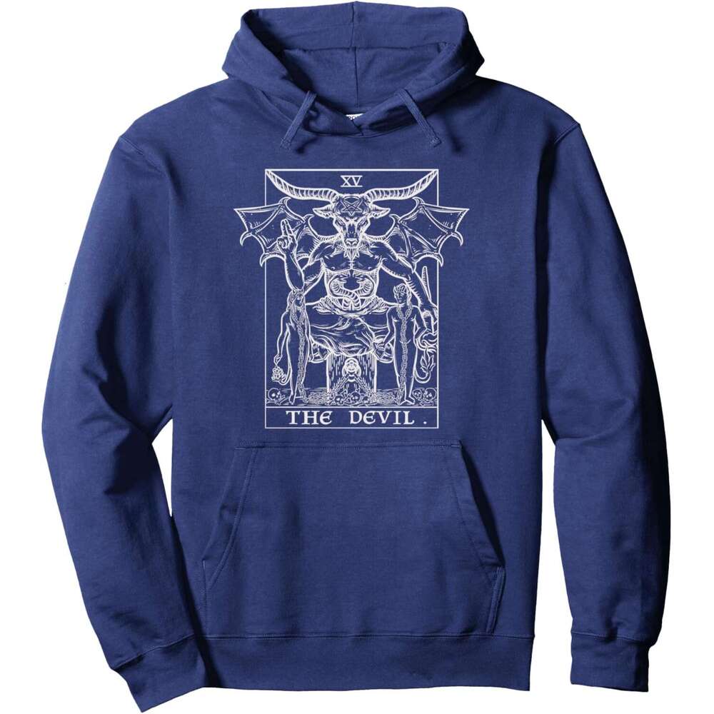 Hoodie for Mens Womens The Devil Tarot Card Baphomet Satanic Witch Gothic Halloween Pullover Hoodie Graphic Hoodies Sweatshirt Pullover Long Sleeve 20