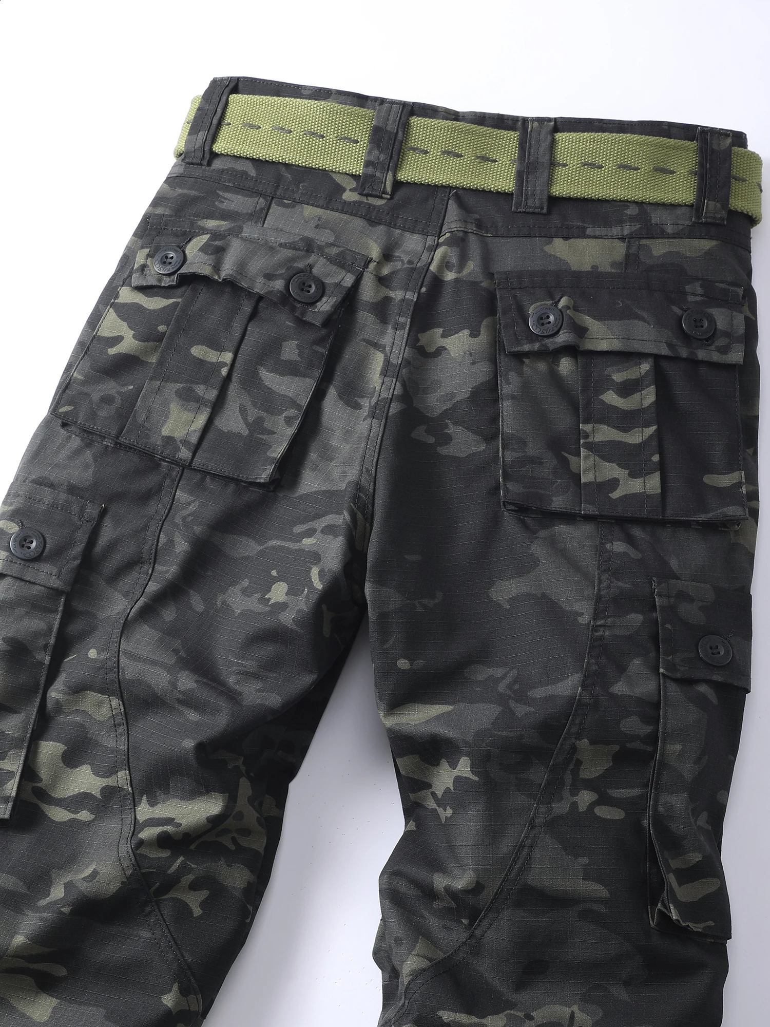 AKARMY fashion camouflage cargo pants loose casual outdoor mens work streetwear hiphop style without belt 240821