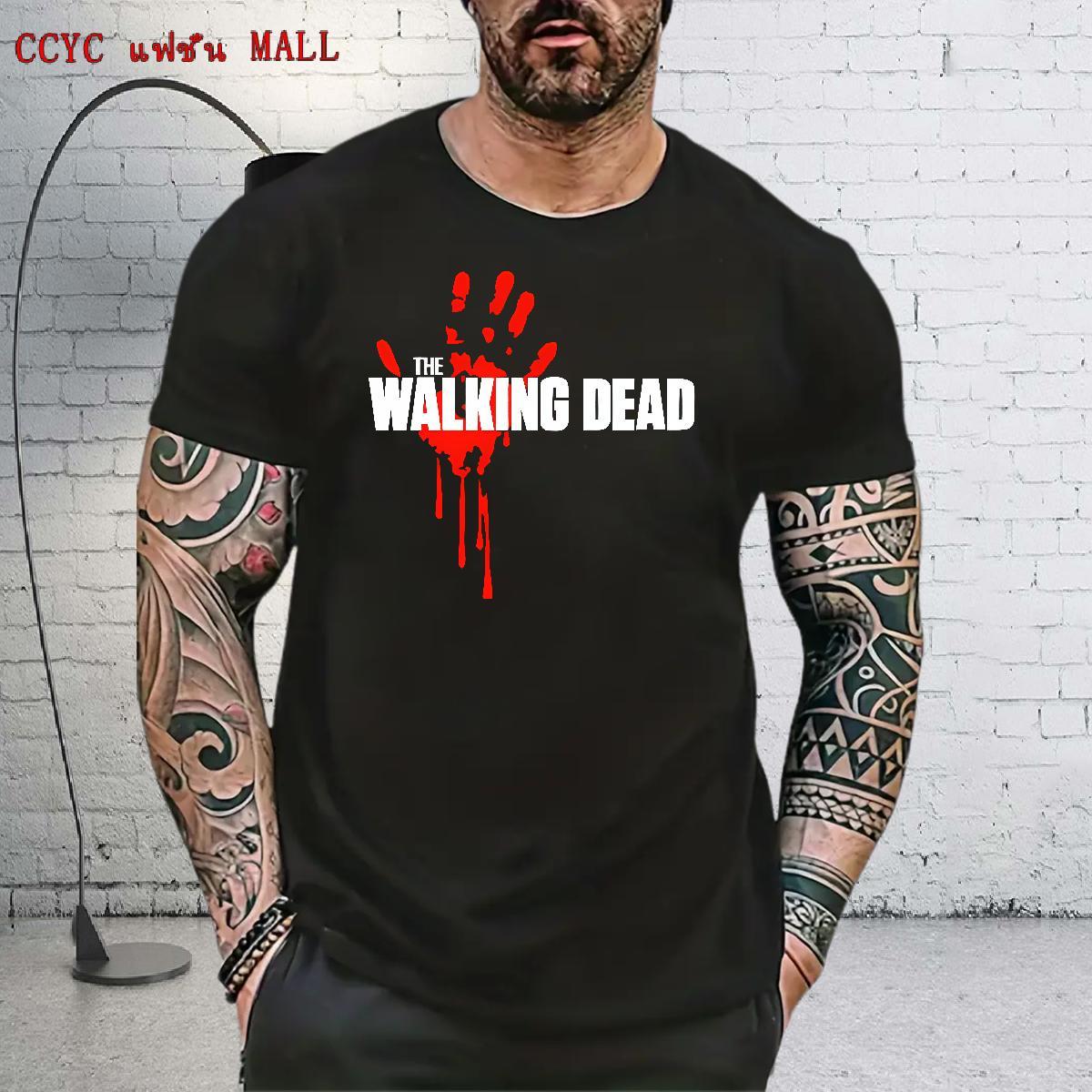 Free Shipping Couples T Shirts 230g Cotton Hip Hop scary Round Neck Short Sleeve Man T Shirts Unisex Asian Size Tee Shirt