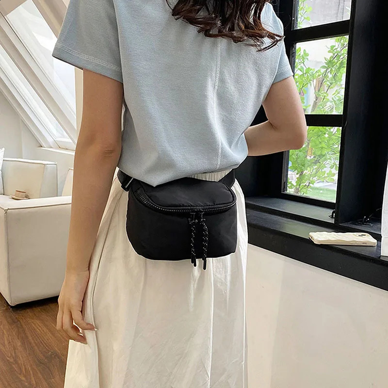 MenWomen Simple Crossbody Bags SmallBig 2 Sizes Multi Layer Large Capacity Chest Travel Canvas Phone Shoulder 240821
