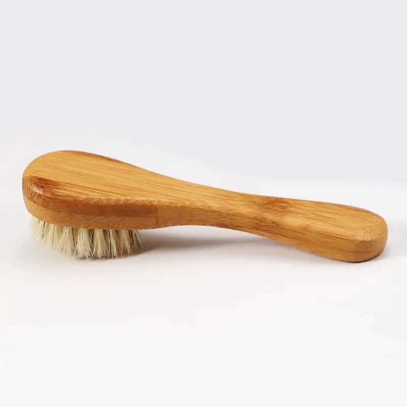 1pc Natural Face Brush Bristles Exfoliating Face Brushes Wooden Woman Man Skin Care Dry Body Brush Massager Scrubber Tools TSLM1 Y240821