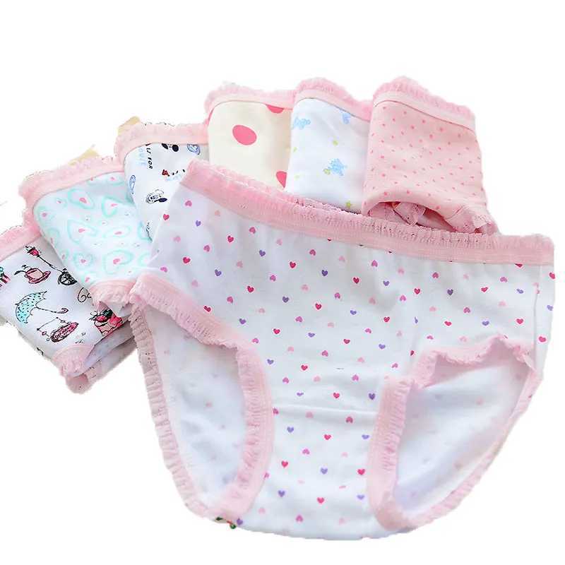 Wholesale(10pcs/lot) Cartoon Design Underwear For Children Kid 100% Cotton Girls Shorts Underpants Knickers 2 4 6 8 10 Years Y240821
