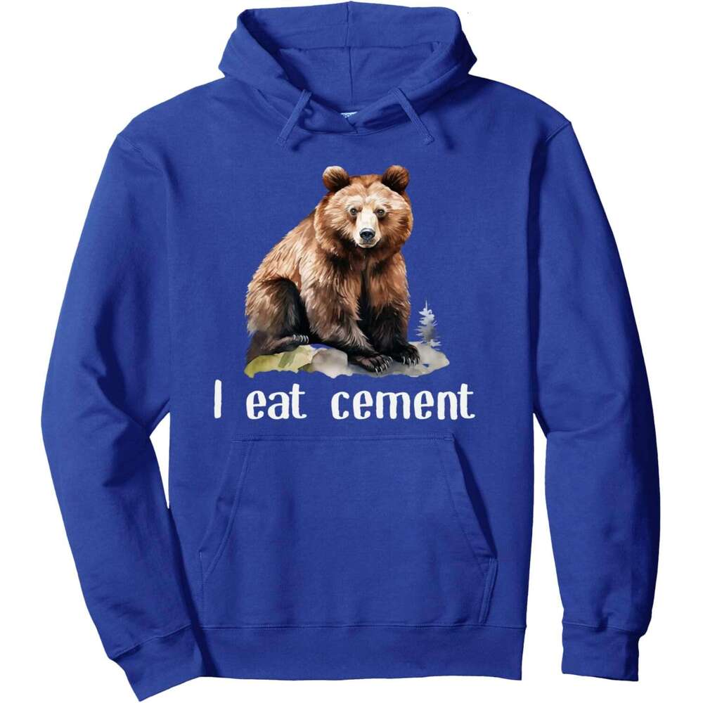 Hoodie for Mens Womens I Eat Cement Cursed Bear Funny Dark Meme Pullover Hoodie Hoodies Sweatshirt pullover jacket Long sleeve