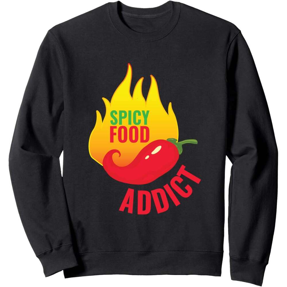 Long Sleeve Shirts for Men sweatshirt Spicy Chili Addict Pepper Flavored Food Lover Gift Chef Sweatshirt T shirt Tee Streetwear Casual tops clothes