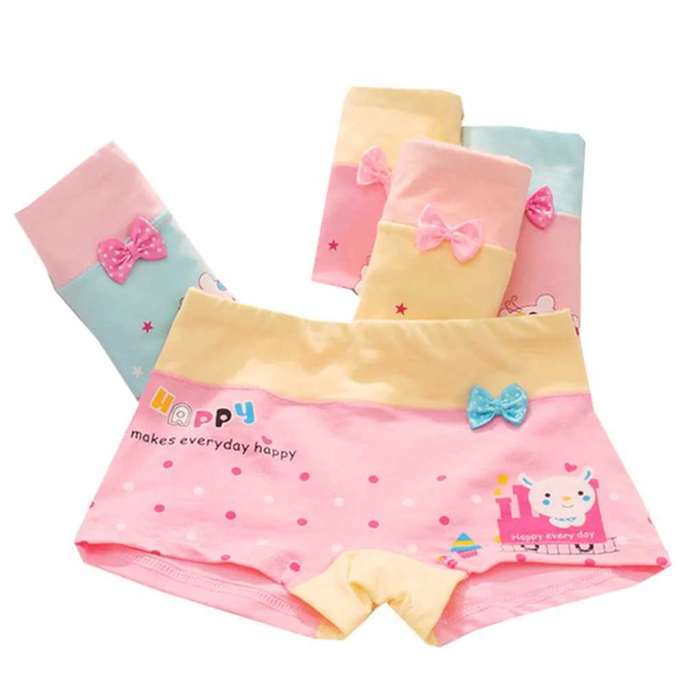 Girls Panties Kids Cotton Underwear Childrens Briefs Cartoon Short 5Pcs/lot Y240821
