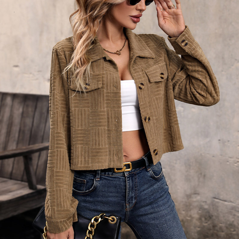 Top 2024 Autumn New Women's Texture Corduroy Coat