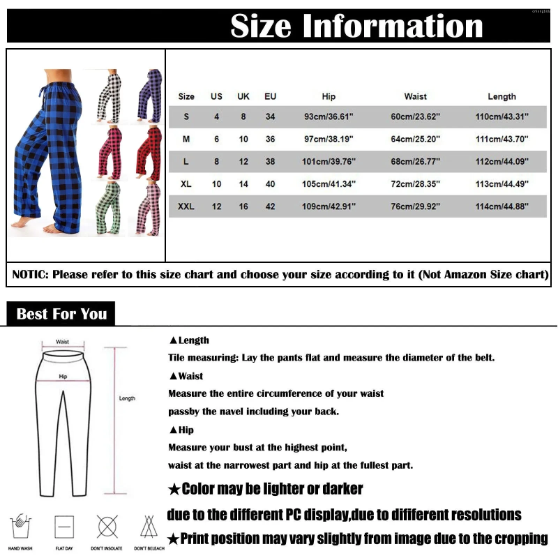 Women's Pants Women Plaid Loose Ladies Pajama Pyjama Trousers Men Sleep Bottoms Lounge Wear Stretch
