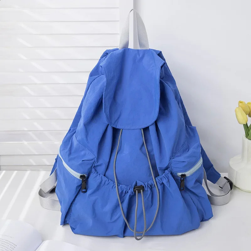 Fashion Nylon Backpack Womens Large Capacity Rope Student 240820