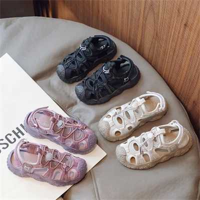 Boys and girls wear anti slip close toe fashionable sandals childrens 2024 summer new EVA casual sandals sizes 26-37 W240821