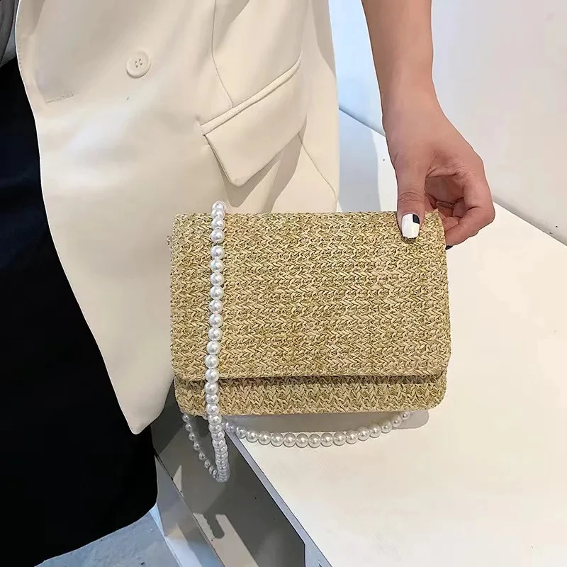 3 Summer Straw Small Handbag Wallet Fashion Womens Makeup Bag 240820 4