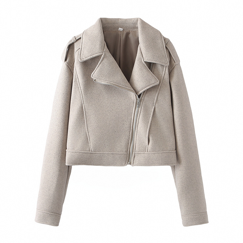 Women's clothing 2024 autumn and winter new style fashionable casual imitation wool flying jacket women's top