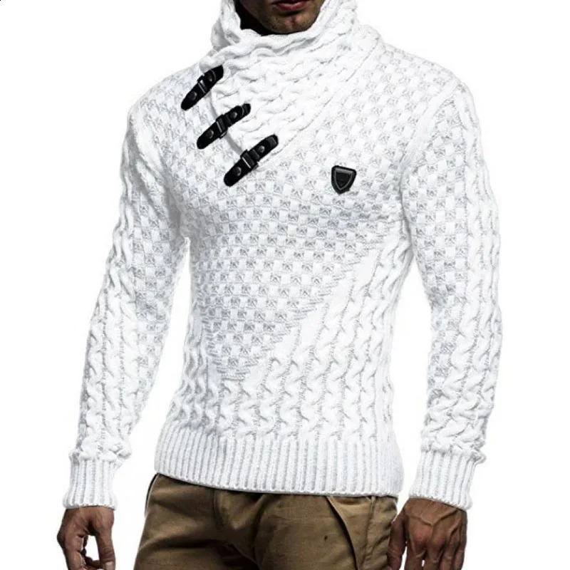 Man Sweaters Streetwear Clothes Turtleneck Sweater Men L Xl Long Sleeve Knitted Pullovers Autumn Winter Soft Warm Basic 240821