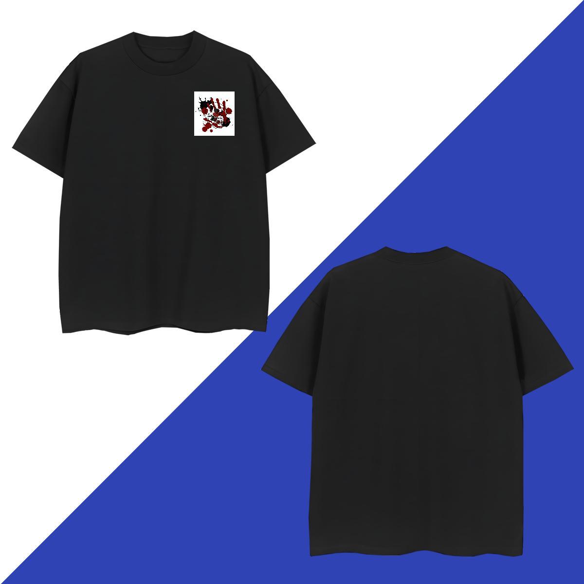 Brand Men Tops Tees 100% Cotton 230g Hip Hop Street scary Breathable Short Sleeve T-Shirts for Men TOP Quality Oversized Wear