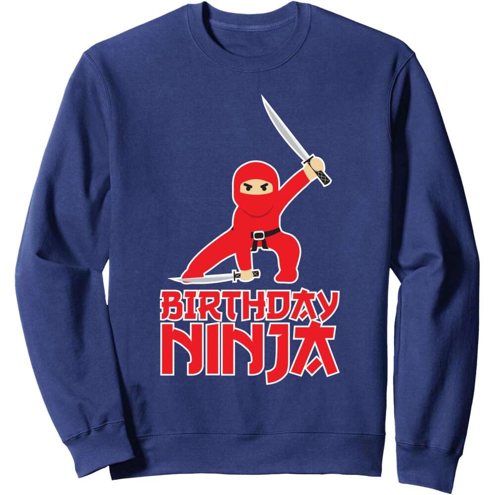 Long Sleeve Shirts for Men sweatshirt Birthday Ninja, Ninja Lover Awesome B-day Gift Sweatshirt T shirt Tee Streetwear Casual tops clothes