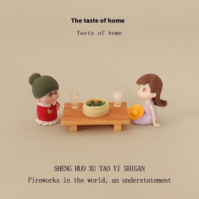 Creative mini steamer Zongzi milk food toy baby house accessories micro landscape scene home decoration tabletop knickknacks