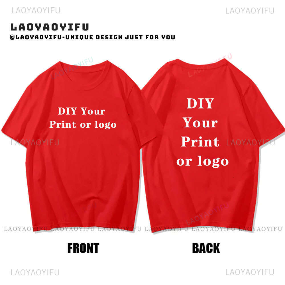 Customized 100%cotton Printed Short-sleev Tshirt Custom Your Like Photo or T-shirt Summer O-neck Comfort Unisex Tees Comft