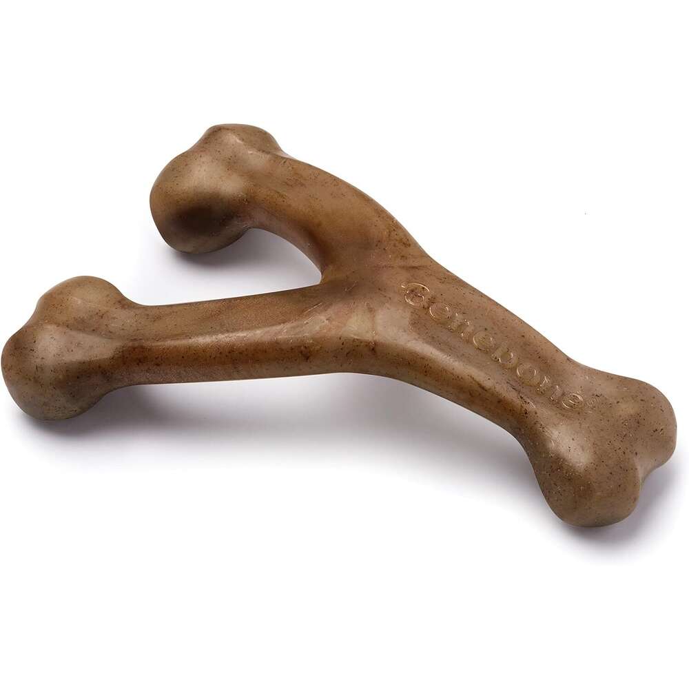 Benebone bone Durable Dog Chew Toy for Aggressive Chewers, Real Bacon, Made in USA, Medium