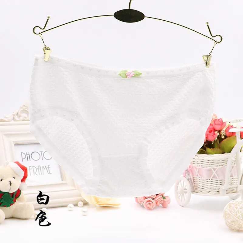 4pc/Lot Briefs Cotton/Spandex Underwear Little Girls Big Teen Solid Color Soft Panties 8-14Years Kids Training10-16Year Y240821