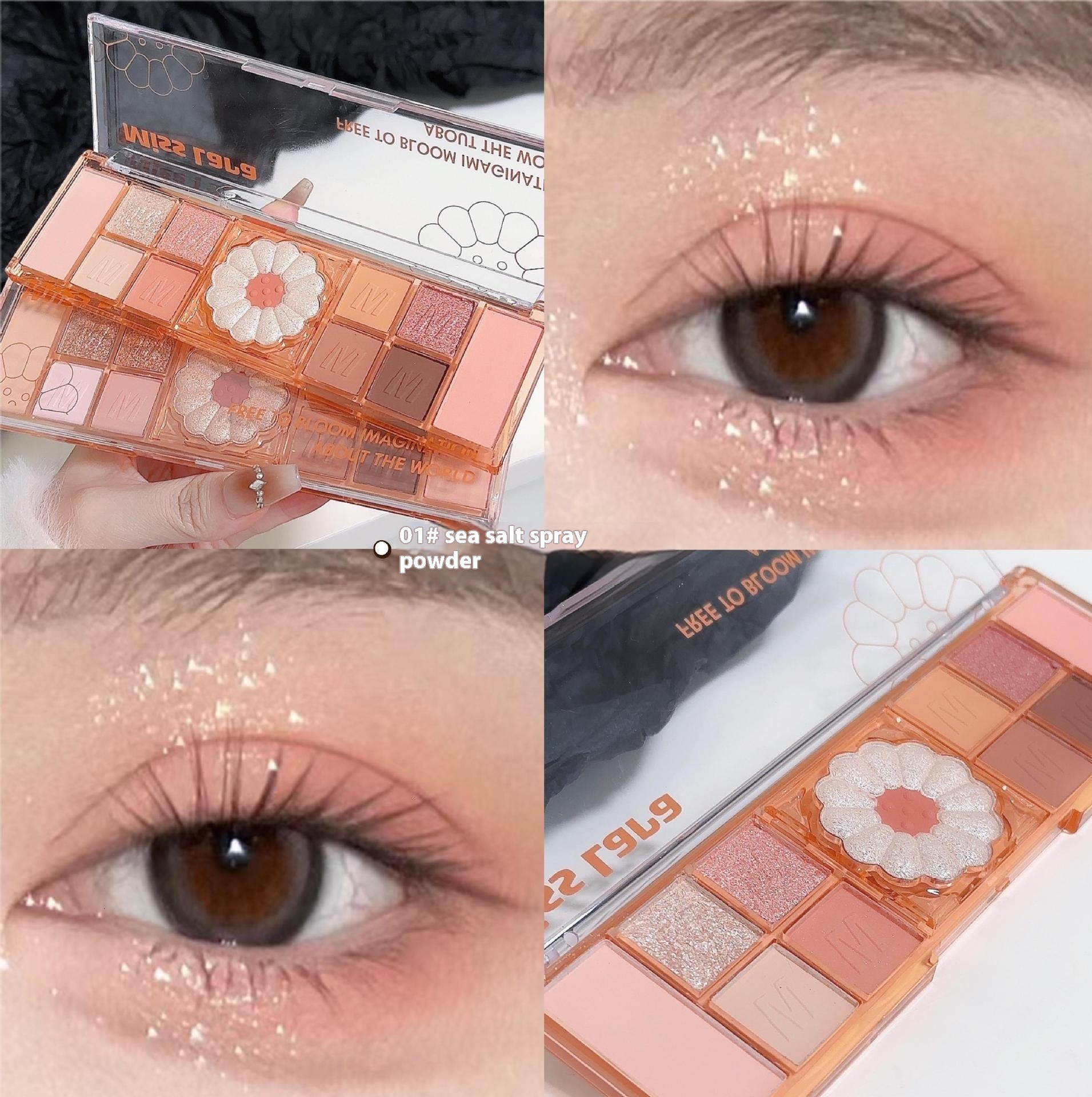 Elegant Miss Lara's Everyday Eyeshadow Set of 12 Shades Featuring Sparkling Pearlescent Hues & Subtle Matte Complements
