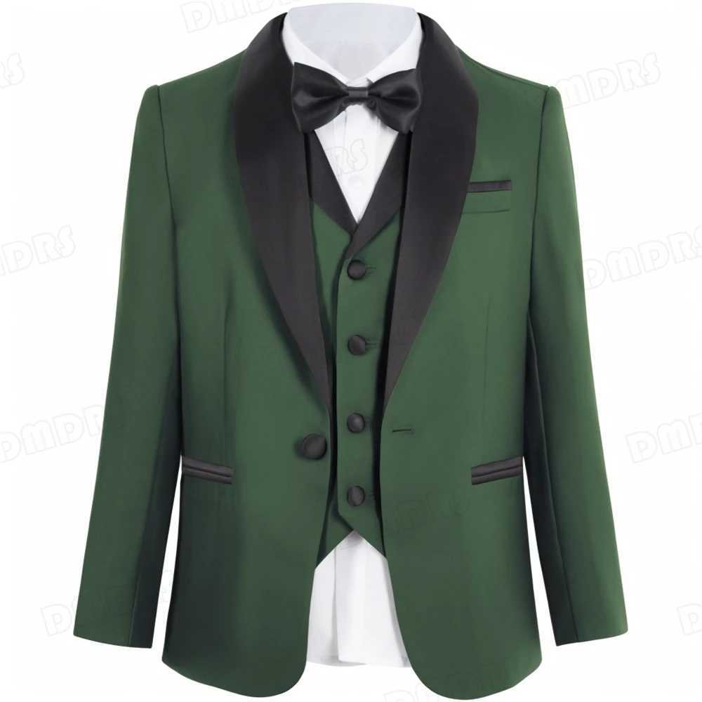 Suits DMDRS Boys First Class Slim Fit Suits Lightweight Style Notion Boys Classic Fit Dress Suit Set Dark Green Tuxedo Blazer Sets