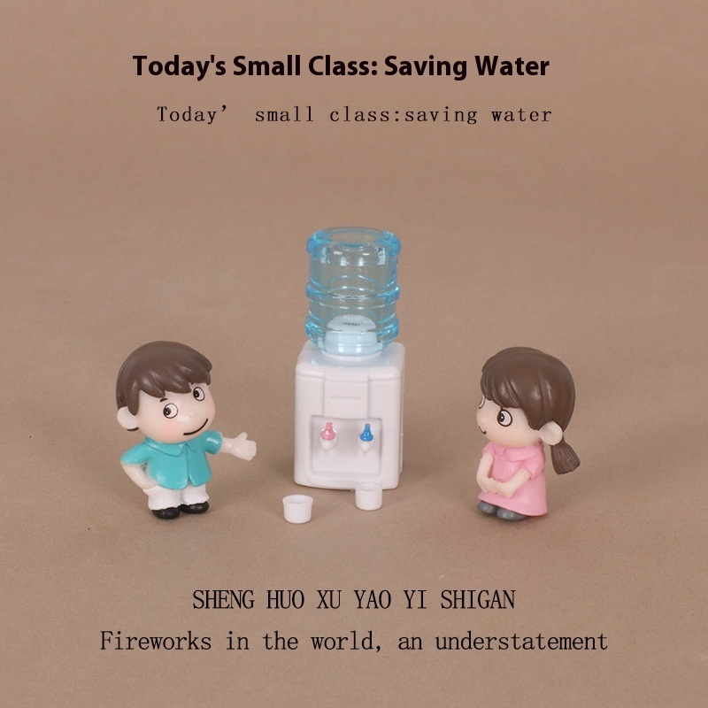 DIY Mini Water Dispenser Doll Micro Landscape Doll House Home Decoration Ornament Creative Plastic Crafts