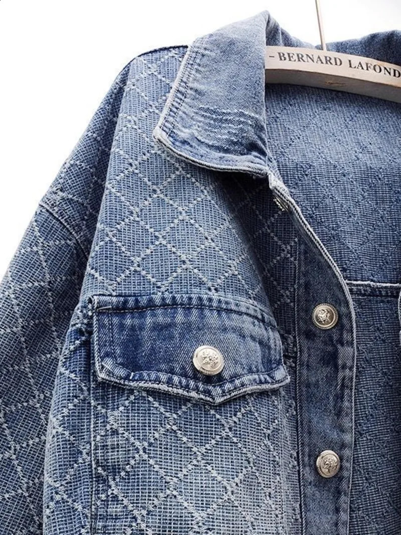 Spring Autumn Women Denim Jacket Long Sleeve Outerwear Female Short Loose Jeans Jackets Tops Clothings Fall Retro Mot Fashion 240820