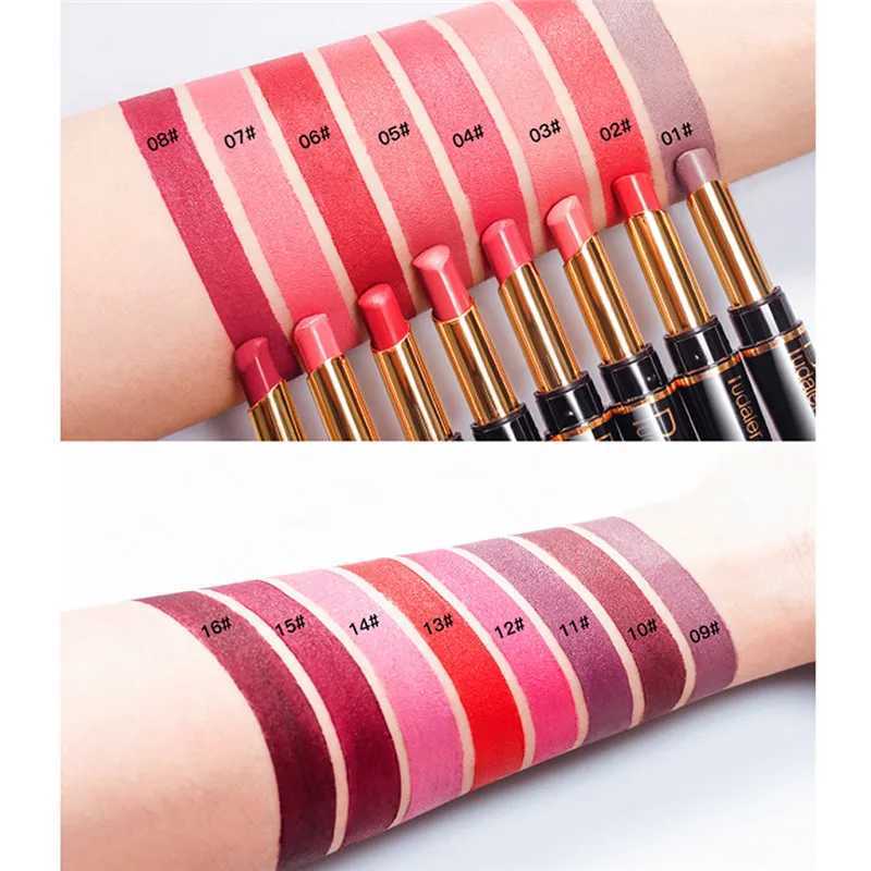 Double Ended Matte Lipstick Long Lasting Wateproof Lipsticks Brand Lip Makeup Cosmetics Dark Red Lips Liner PencilXJ241205