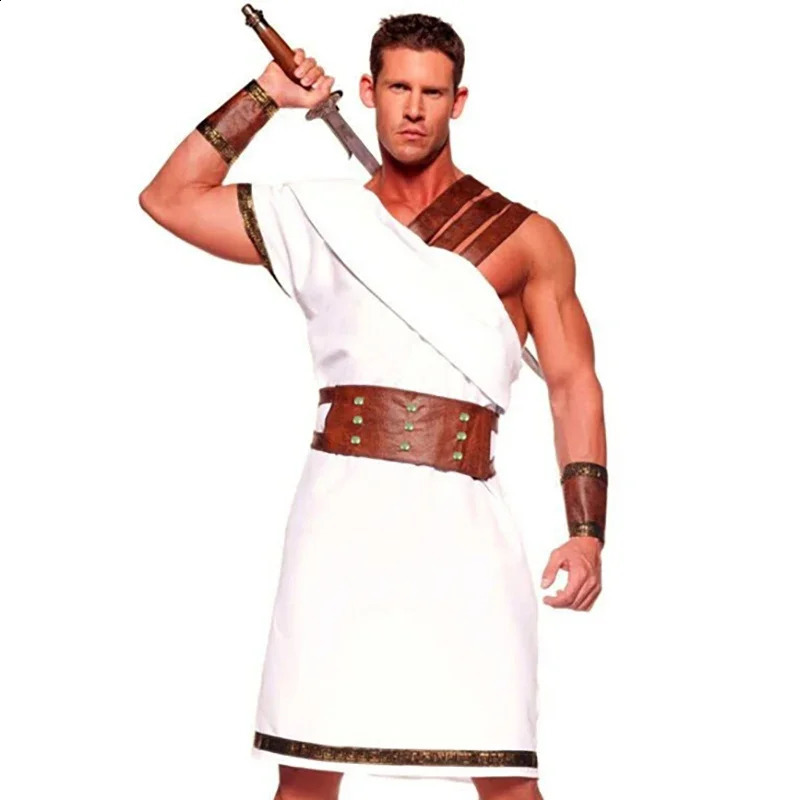 Halloween Couple Man Women Ancient Greek Myth Costume Roman Egyptian Warrior Gladiator Cosplay Outfit Carnival Fancy Party Dress 240821