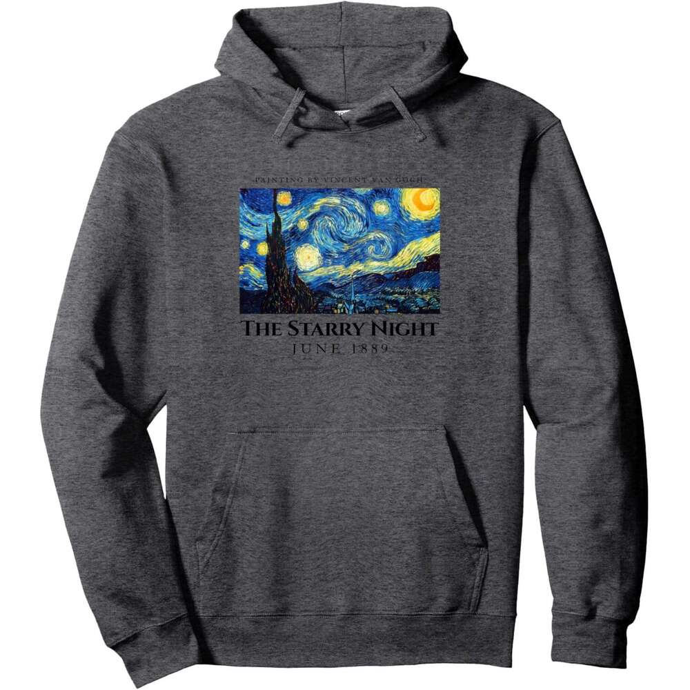 Hoodie for Mens Womens The Starry Night Tee Shirts Cool nt Van Gogh Painter Pullover Hoodie Graphic Hoodies Sweatshirt Pullover Long Sleeve